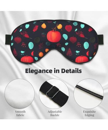 Pumpkin Flowers Unisex Adjustable Buckle Blackout Sleep Eye Mask - Ideal for Home Travel Yoga & Office Naps - Buy Online on GoSupps.com