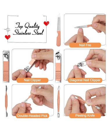 Tuecota 10-in-1 Stainless Steel Nail Clipper Set for Men and Women - Professional Manicure Pedicure Kit - Buy Online on GoSupps.com