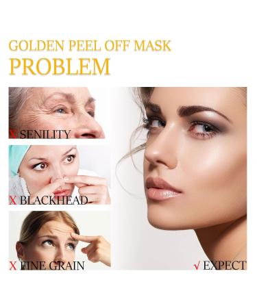 Gold Peel Off Mask - 98.4% Gold Foil Anti-Wrinkle Facial Mask for Moisturizing Blackhead Removal & Pore Cleanser (1pc) - International Shipping Available - Buy Online on GoSupps.com