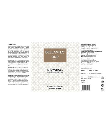 Luxury OUD WHITE Body Wash - Refreshing Shower Gel for Deep Cleansing & Hydration | 500 ml Aloe Vera Formula for Softer Skin - Buy Online on GoSupps.com