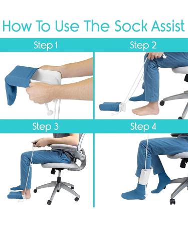 JKLAND Sick Aid: Sock Assist Device for Elderly | Easy-On Easy-Off Stocking Slider with Foam Handles | Reduce Waist Bending - Buy Online on GoSupps.com