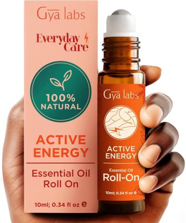 Deep Calm Oil & Active Energy Oil Roll On Set - Aromatherapy Grade Essential Oils Roll On Set - 2x0.34 fl oz - Gya Labs - Buy Online on GoSupps.com