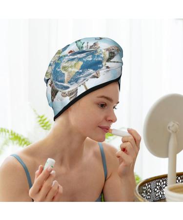 Super Absorbent Microfiber Hair Towel Wrap for Women | Quick Dry Coral Velvet Hair Cap for Long Curly & Thick Hair - International Shipping - Buy Online on GoSupps.com