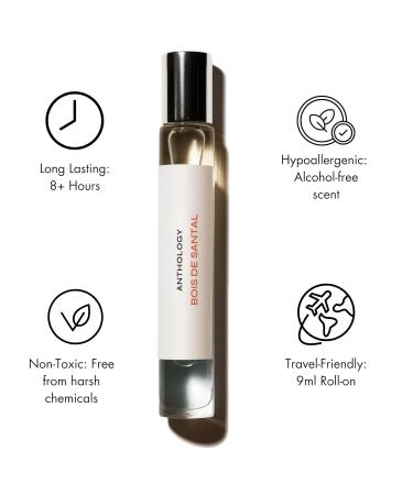 Anthology Bois De Santal Perfume Oil 0.3 9ml Roll-On | Woody Sandalwood Fragrance | Travel size rollerball - Buy Online on GoSupps.com