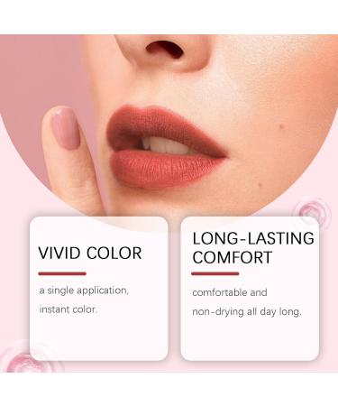Brillant L vres Mat Rouge Orange Couleur Instantan e Confort Toute la Journ e Ne S che Pas Application Facile(1pcs) - Buy Online on GoSupps.com