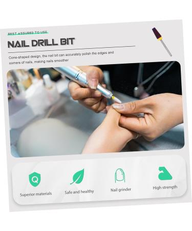 Housoutil nail cuticle nail drill bit Nail supplies Tungsten steel cuticle drill bits for nails alloy drill nail metal nail frog charms for bracelets drill - Buy Online on GoSupps.com