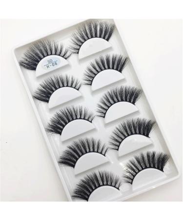 UAMOU 16 Style 10/50 Boxes 3D Mink Lashes Natural Cross False Eyelashes Long Messy Makeup Eye Lashes Faux Cils Maquillaje Cheerfully (Color : 5Pairs H 06 Size : 10Boxes 50Pairs) - Buy Online on GoSupps.com