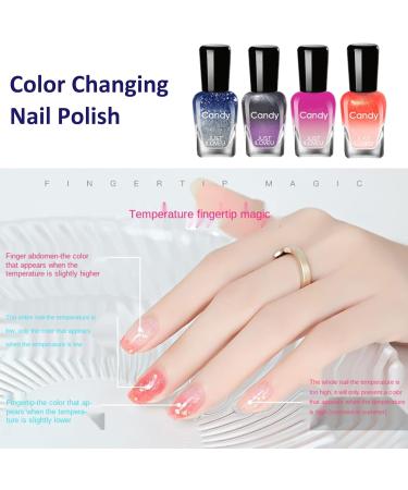 Temperature Change Nail Polish Colour Temperature Control Nail Polish - Long-Lasting Nail Polish Set - Colour Changing Temperature Control Nail Polish Nail Art Design Without UV Lamp (B Set) - Buy Online on GoSupps.com