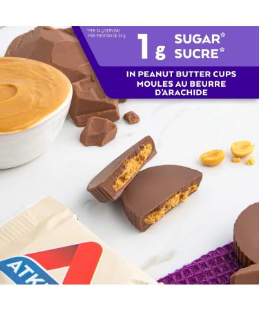 Atkins Endulge Treats Peanut Butter Cups Low Sugar Keto Friendly High Fibre 1g Sugar 2g Carbs 10ct & Protein Bars - Chocolaty Peanut Butter Low Sugar Keto Friendly High Protein High Fibre Peanut Butter Cups Endulge Treats+ Protein Bars - Buy Online on GoSupps.com