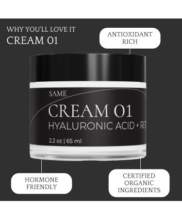 Same Skincare Face Cream 01 - Hyaluronic Acid & Retinol Serum with Vitamin C A & E | Anti-Aging Hydrating Serum | Cruelty-Free | 2.2 oz - Buy Online on GoSupps.com