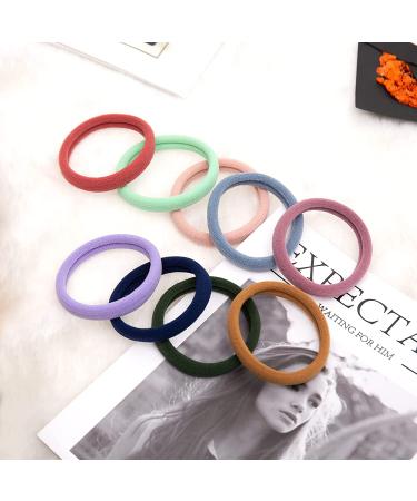 100PCS Colorful Large Hair Ties - Seamless Cotton Ponytail Holders in 10 Vibrant Colors by BAOLI - Buy Online on GoSupps.com