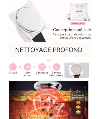 ANLAN 5 in 1 Anti Wrinkle Device Anti-Aging Beauty Device for Facial Care Deep Cleansing Face Lift with Makeup Remover Pad - Buy Online on GoSupps.com