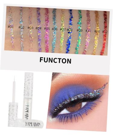 Beatifufu 12pcs Shinny Eyeliner Eye Shadow Liquid Eyeliner Eyeshadow Glitter Eyeliner - Buy Online on GoSupps.com