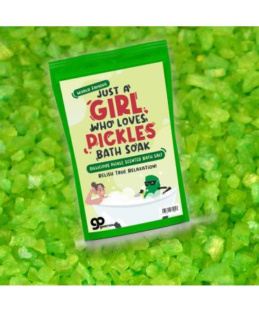 Girl Who Loves Pickles Bath Salts - Dill Scented Soak | Unique Spa Gift for Pickle Lovers & Funny Stocking Stuffers for Moms & Teens - Buy Online on GoSupps.com