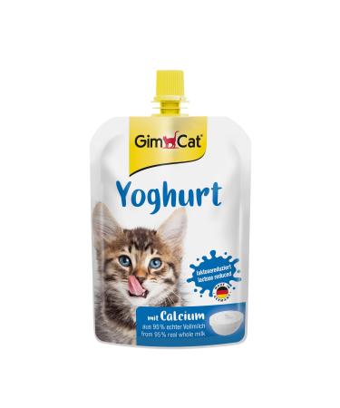 Gimcat Yoghurt - Katzensnack made of real lactose -reduced whole milk with calcium for healthy bones - 1 bag (1 x 150 g) 150 g (1 Pack)