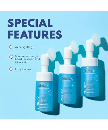 Alma K Pore Cleansing Foaming Mousse - Gentle Face Cleanser for Women - Hydrating Facial Cleanser with Salicylic Acid - Face Wash for Women - 3.7 Fl oz - Buy Online on GoSupps.com