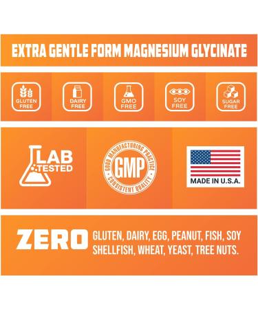 Chelated Magnesium Glycinate 1000mg Maximum Strength | Non-GMO, Gluten, Dairy & Soy Free | Promotes Restful Sleep & Supports Overall Health - Buy Online on GoSupps.com