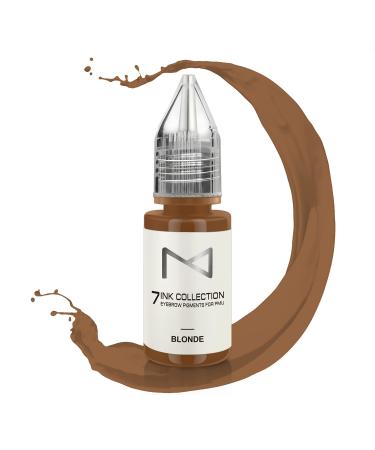 M - 7Ink Seven Colors Liquid Pigment Ink for Eyebrow Tattoo - Permanent Makeup Microblading Supplies Kit - Machine Use - Microshading - No Mixing Professionals Only -10ml (Single, Blonde) Single Blonde