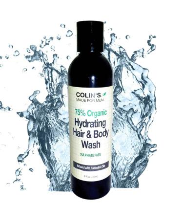 GLIMMER GODDESS Colin's Made for Men Organic Sulfate-Free Hair and Body Wash 8 oz