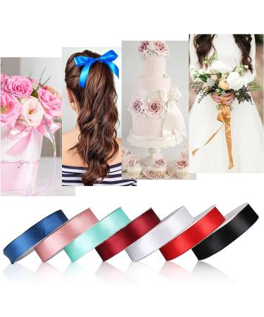 Satin Ribbon Light Pink - 1/4 x 50 Yards - Double Faced Polyester for Gifts, Wedding, Crafts - DIY Decor Ornaments - Buy Online on GoSupps.com