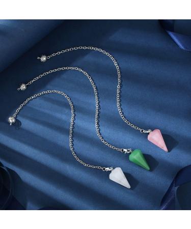 Xiannvxi 3pcs Crystal Pendulums - Rose Quartz Clear Quartz & Green Aventurine for Prophecy & Reiki - Witchcraft Supplies - Buy Online on GoSupps.com
