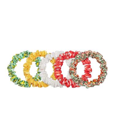Pure Silk Midi Scrunchies - Amalfi - 5 Pack 100% Mulberry Silk Hair Scrunchies for Women - Buy Online on GoSupps.com