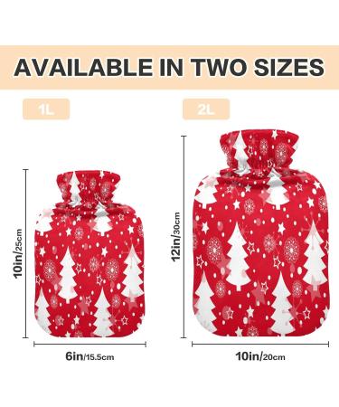 Buy KCLDECI 2L Hot Water Bottle with Christmas Trees Cover - Perfect for Pain Relief Foot Warmer & Heat Therapy - Buy Online on GoSupps.com