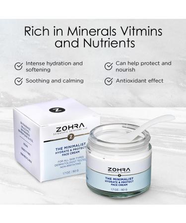 Zohra Minimalist Moisturizer Face Cream - Hydrating Vitamin C & E Cream for Dry Skin | Fragrance-Free Made in USA (1.7 Oz - Buy Online on GoSupps.com