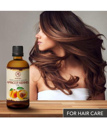 Apricot Kernel Oil 100ml - Pure Cold-Pressed Apricot Oil from Italy | Natural Carrier Oil for Skin & Hair Care - Moisturize Dry Hair & Remove Split Ends - Buy Online on GoSupps.com