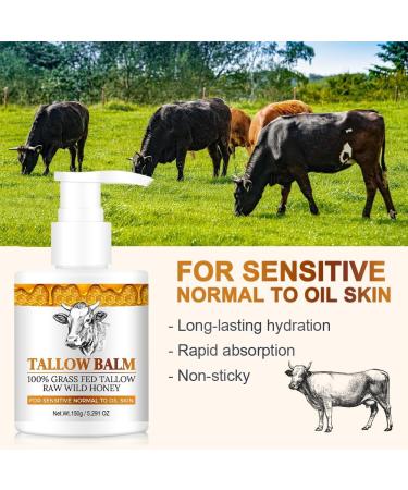 Beef Tallow & Honey Milk Body Lotion - Moisturizes & Softens Dry Skin Body & Hands - Moisturizing Body Oil for Body Organic Face Moisturizer  - Buy Online on GoSupps.com