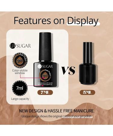 UR SUGAR Autumn Winter Gel Nail Polish Set - 6 Brown Tones for Fall, Nude, Caramel, Coffee, Burgundy, Red, Khaki - Soak Off UV Gel Varnish Kit - Ideal Halloween & Christmas Gift - Buy Online on GoSupps.com