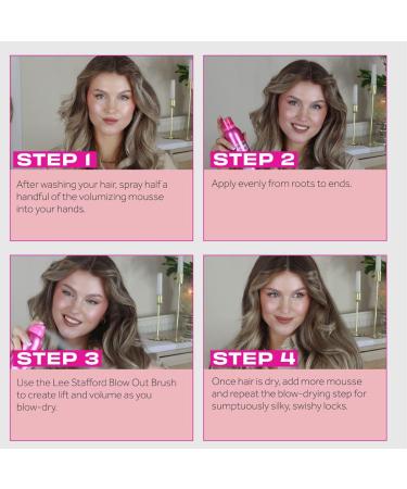 Lee Stafford Volumizing Mousse | Volume Hair Mousse to Add Texture and Bounce No Stickiness or Stiffness 200ml - Buy Online on GoSupps.com