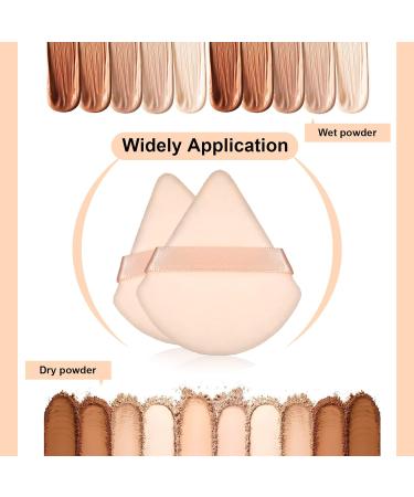 Pinenuts 12 Pcs Triangle Powder Puff Set - 4 Colors Makeup Sponge for Mineral & Loose Powder - Buy Online on GoSupps.com