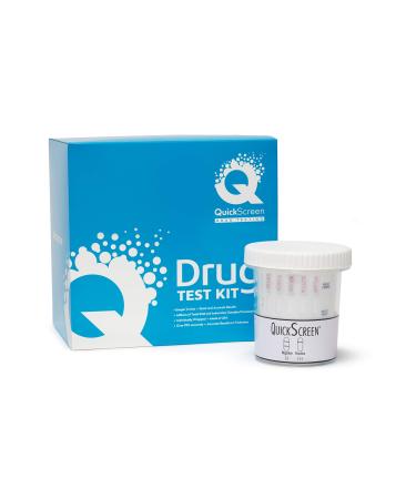 Quickscreen 5 Panel Drug Test Urine Cup  at Home Drug Test for Employment & Insurance Use - Multi Panel Urine Drug Test Kit for BZD  COC  MET-500  OPI-300  THC & Timer - 9162Z (Pack of 1) 1 Count (Pack of 1) - Buy Online on GoSupps.com