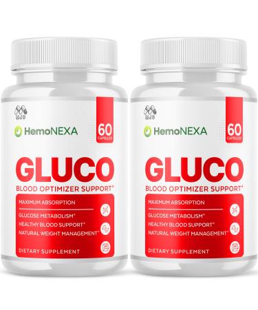 (2 Pack) HemoNexa Capsules Official Hemo Nexa Blood Health Support Pills with All Natural Ingredients Advanced Wellness Support Formula with Max Strength Vitamins for Women & Men (120 Capsules)