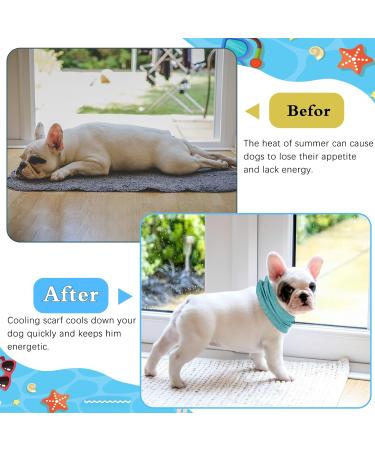Cooling Collar for Dogs - Summer Neck Cooling Bandana | Breathable Heat Discharge || Blue L - Buy Online on GoSupps.com