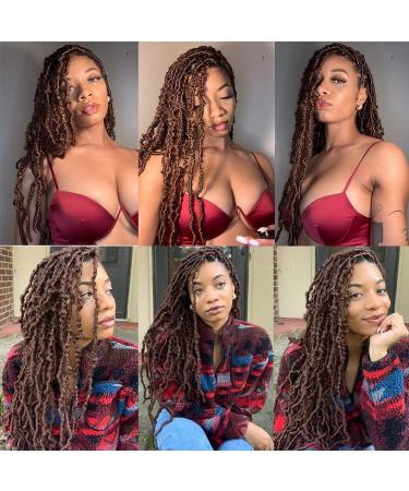 Xtrend 7Packs Nu Soft Locs Crochet Hair 24 Inch Dark Brown Natural Goddess Distressed Faux Locs Soft Locs Wavy Dreadlock Crochet Braids Hair Extensions 18strands/pack for Black Women 30# 24 Inch (Pack of 7) 30# New Soft Locs - Buy Online on GoSupps.com