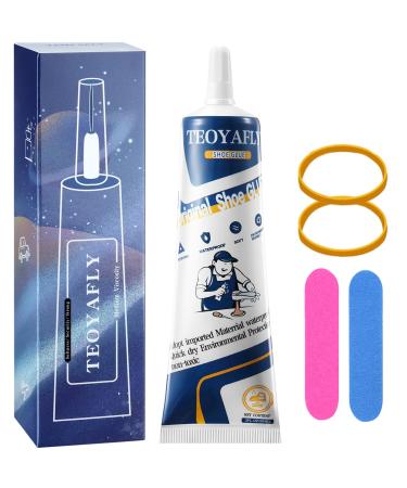 Shoe Glue Sole Repair 2oz(60g) Slow-Drying Transparent Shoe Repair Glue Waterproof Non-Hardening Glue for Shoes Repair Soles Professional Glue for Shoes for Repairing Worn Shoes Boots Leather.Heels.