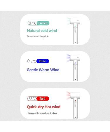 Cordless Hair Dryer with Nozzle Portable Travel Blow Dryers Hot/Cold Air Hairdryer Rechargeable Hair Dryers Gifts for Women/Mom - Buy Online on GoSupps.com