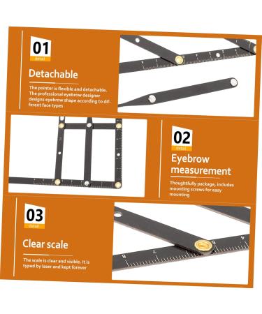 Angoily 5 pcs Mean Measure Three-point Steel Stencils Metal Generation Golden Tools Stainless Gadgets 25x5x0.6cmx5pcs Blackx5pcs - Buy Online on GoSupps.com