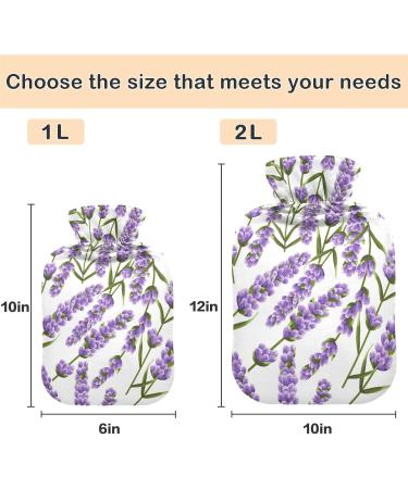 NAANLE 1L Hot Water Bottle - Lavender Flower Design for Menstrual Cramps & Pain Relief - Versatile Heat & Cold Therapy - Buy Online on GoSupps.com