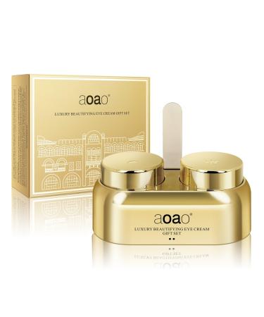 AOAO Golden Eye Cream Duo Gift Set: Luxe Day & Night Eye Cream for Anti-Wrinkle Firming Dark Circles & Puffiness Valentine s Revival & Birthday Gifts for Women Simplify your routine 15ml/0.5fl.oz