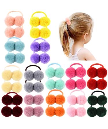 28pcs Baby Girls Hair Ties - Soft Elastic Headbands & Colorful Ponytail Holders for Toddlers | International Shipping - Buy Online on GoSupps.com