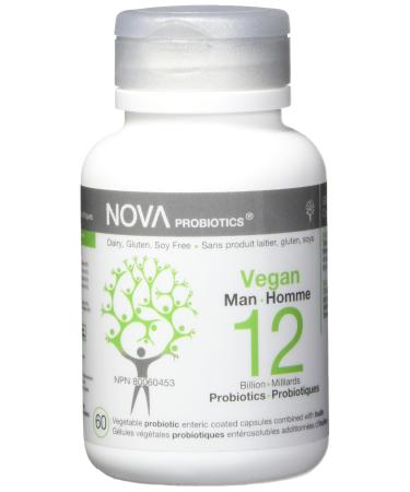 Nova Probiotics Vegan Man 12 Billion 60 Vcaps