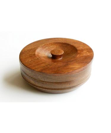 Quality Wood Shaving Soap Bowl. Walnut Finish