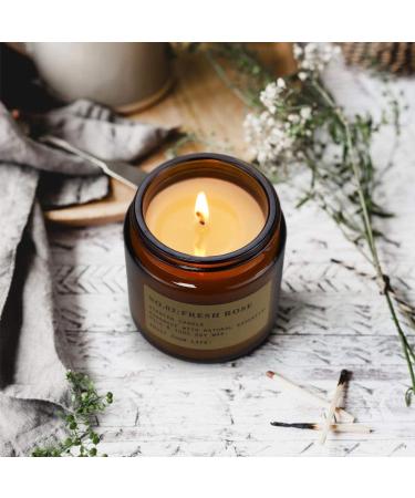 8-Piece Aromatherapy Candle Set - Soy Wax Fragrance Candles in Glass | Rose Teak Amber Mint & Grapefruit - Perfect for Room Fragrance Gifts and Celebrations - Buy Online on GoSupps.com