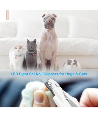 CIICII Dog/Cat Nail Clippers with LED Light Pet Nail Clipper - Dog Nail Trimmer with Built-in Nail File & Extra Dog Nail File for Small Medium Large Breed Dogs & Cats Claw Care Manual Dog Nail Clippers - Buy Online on GoSupps.com