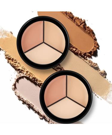 3 in 1 Cream Contour Palette for Dark Circles & Blemishes - Waterpoof & Long-Lasting - Cruelty Free (2 Pack) - Buy Online on GoSupps.com