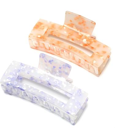 QinGoo Large Acrylic Hair Clip Beautiful Hair Clip Women's Hair Accessories Headdress Elegant Hair Accessory 10 cm 1 Piece (Purple) - Buy Online on GoSupps.com