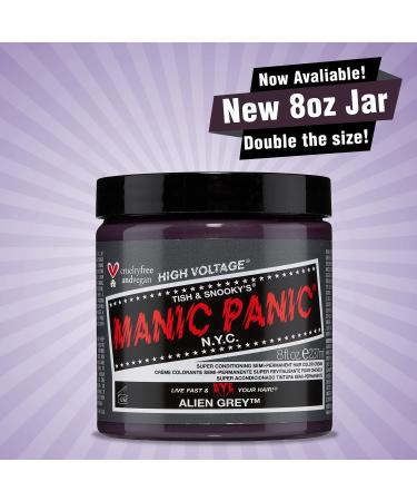 Manic Panic Alien Grey Hair Dye - Vegan Semi Permanent Medium Slate Gray (8oz) - Buy Online on GoSupps.com